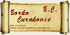 Borko Curaković vizit kartica